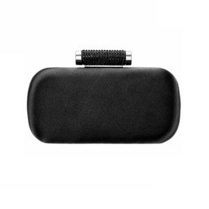 Nina Women's Minaudiere Crystal Clasp Lift Lock Closure Clutch - Pearl Rose